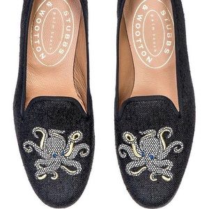 Stubbs and Wootten black octopus loafers.